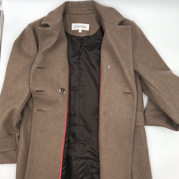 CK Women's Wool-Blend Double-Breasted peacoat - Picture 4 of 4